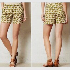 Anthropologie Cartonnier Finchley Elephant Print Shorts